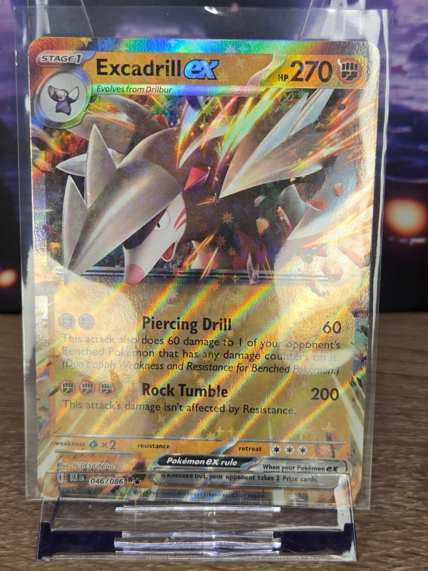 Pokémon Excadrill EX 46/086 – Black Bolt – Stan Near Mint (NM) TCG Quest