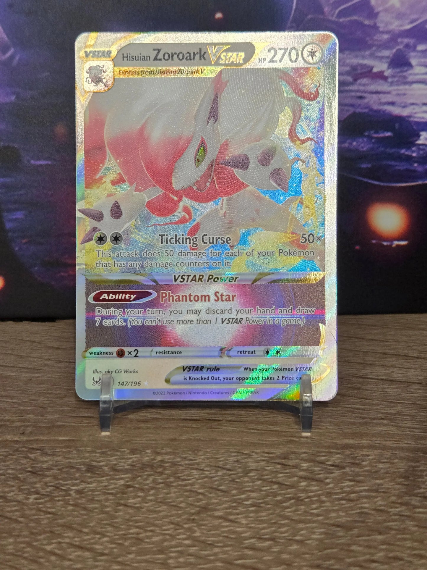 Pokémon Hisuian Zoroark 147/196 – English Sword & Shield: Lost Origin – Stan Near Mint (NM) TCG Quest