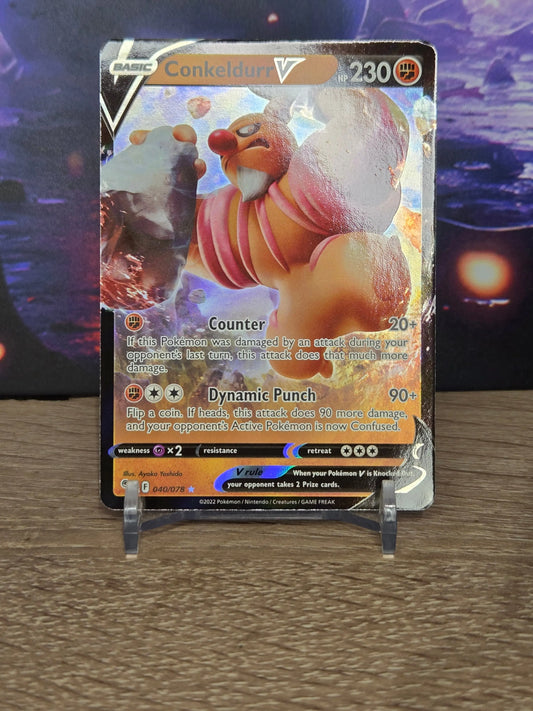 Pokémon Conkeldurr V 040/078 – English Sword & Shield: Pokémon GO – Stan Near Mint (NM) TCG Quest