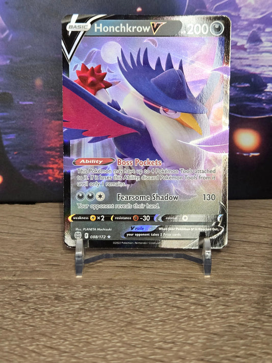 Pokémon Honchkrow V 088/172 – English Sword & Shield: Brilliant Stars – Stan Near Mint (NM) TCG Quest