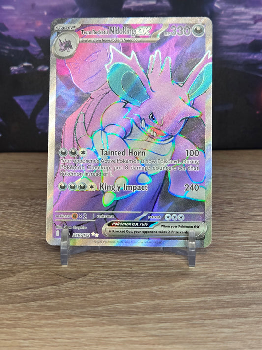 Team Rocket’s Nidoking EX 216/182 – English Scarlet & Violet: Destined Rivals – Stan Near Mint (NM) TCG Quest