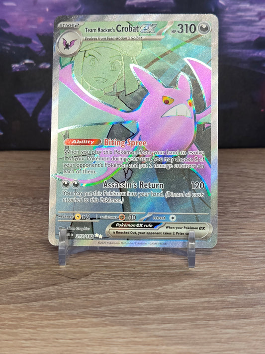 Team Rocket’s Crobat EX 217/182 – English Scarlet & Violet: Destined Rivals – Stan Near Mint (NM) TCG Quest